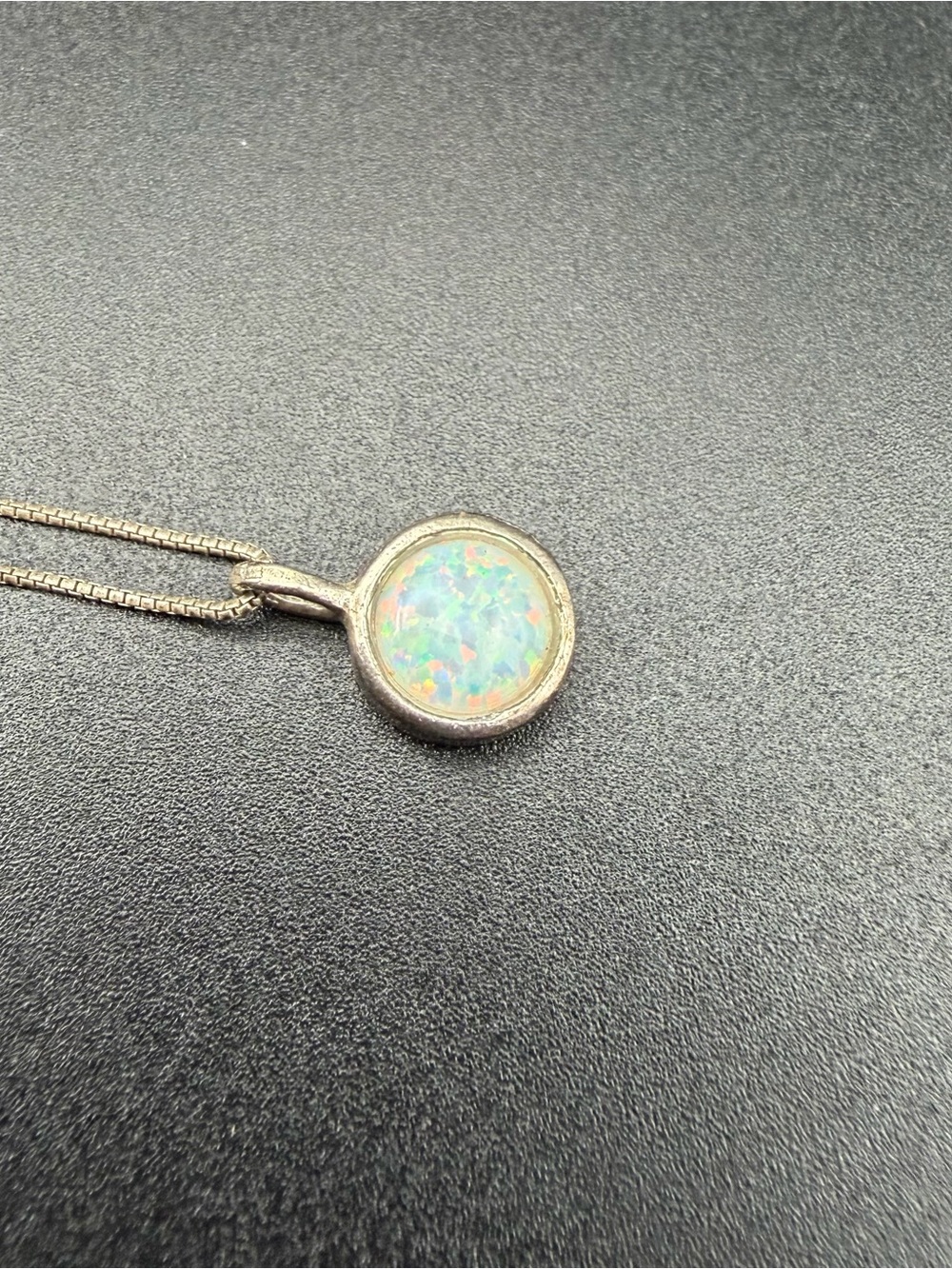 925 Sterling Silver Opal pendant necklace #S71 Silpada and extender - Picture 6 of 12
